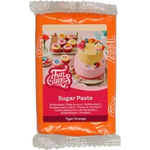 FunCakes Sugar Paste Tiger Orange 250 g