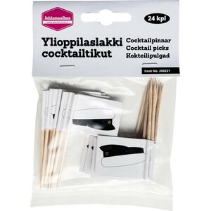 Ylioppilaslakki cocktailtikku 24 kpl/pkt
