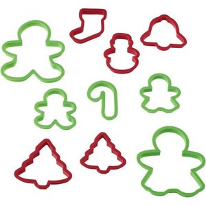 Wilton Plastic Cookie Cutter Christmas Set/10