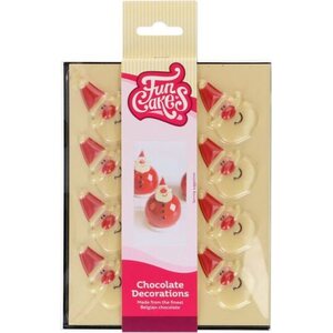 FunCakes Chocolate Decorations Santa Set/12