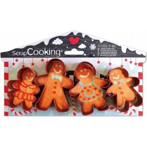 Scrapcooking Cookie Cutter Gingerbread Men Set/4