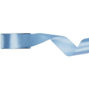 Satin Ribbon, misty blue, 25mm/25m