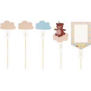 Cake Toppers Teddy Bear, Mix, 12-14 cm 1pkt/5pc