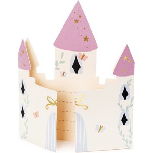 Invitations Castle, 12.5x15.5 cm, mix 1pkt/6pc