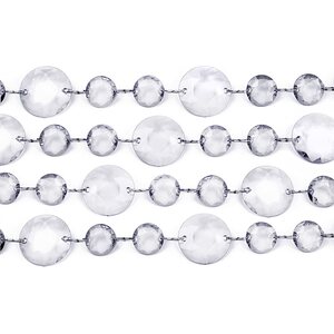 Crystal garland, colourless, 1m