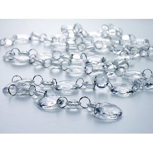 Crystal garland, colourless, 1m