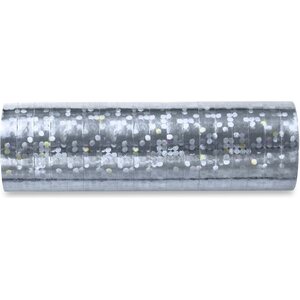 Holographic streamer, silver, 3.8m:t 1pkt/18pc