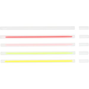 Fluorescent glow sticks, mix of colours, 20 cm, including connectors 1pkt/100pc.
