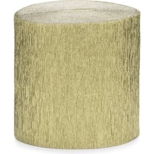 Crepe streamer, 5cm/10m, gold 1pkt/4pc