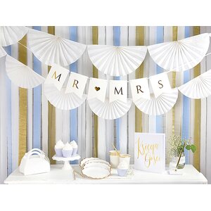 Crepe streamer, 5cm/10m, gold 1pkt/4pc