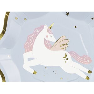 Unicorn plates, mix, 18x18 cm 1pkt/6pc
