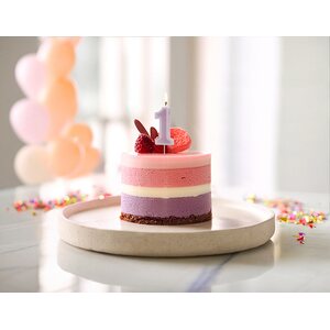 Birthday candle Number 1, violet, 6 cm