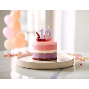 Birthday candle Number 1, violet, 6 cm