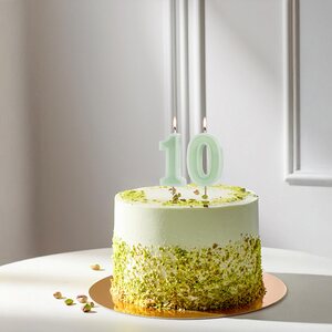 Birthday candle Number 1, green, 6 cm