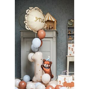 Foil Balloon Number '1' with Bear, 81 x 72 cm