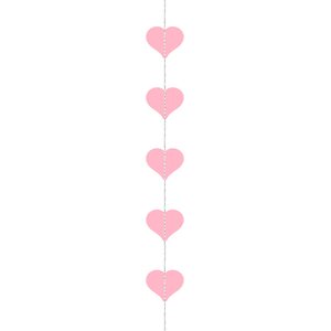 Garland Hearts, pink, 3,5 m