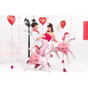 Garland Hearts, pink, 3,5 m