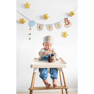 Chair banner and crown Teddy Bear, 50x20.5 cm, mix