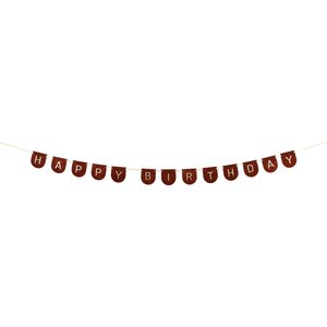 Felt Banner, Happy Birthday, brown, 3m