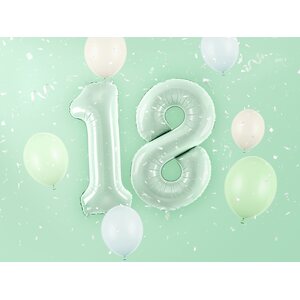 Numerofoliopallo 8, 72 cm, vaaleanvihreä