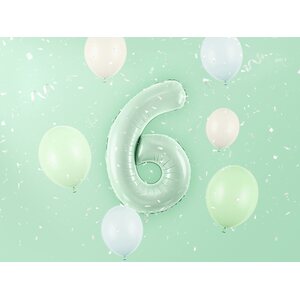 Numerofoliopallo 6, 72 cm, vaaleanvihreä