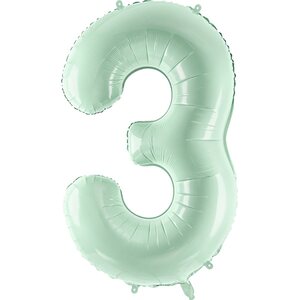 Foil Balloon Number ''3'', 72cm, green