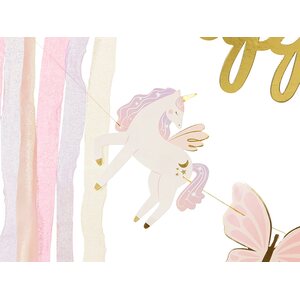 Banner Happy Birthday Unicorns, 230x17.5 cm, mix