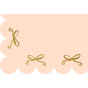 Paper tablecloth Bows, pink, 180 x 120 cm