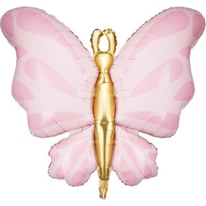 Foil Balloon Butterfly, 69x69 cm, pink
