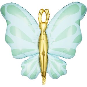 Foil Balloon Butterfly, 69x69 cm, mint