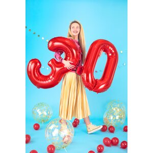 Numerofoliopallo 4 punainen 86 cm