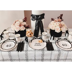 Tablecloth with bows, color mix, 180x120 cm