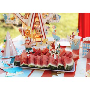 Circus Cupcake Toppers, 9-11.5 cm, mix 1pkt/6pc.