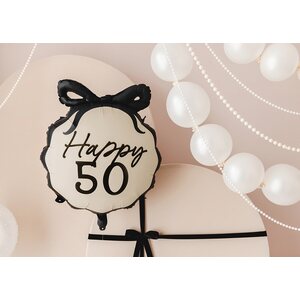 Foil Balloon Pill Happy 50, 47.5x45 cm, mix