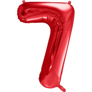Numerofoliopallo 7 punainen 86 cm