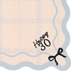 Happy 30 Napkins, 33x33 cm, mix  1pkt/12pc.
