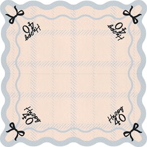 Happy 40 Napkins, 33x33 cm, mix  1pkt/12pc.