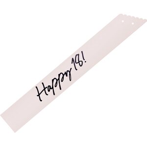 Happy 18 Sash, cream, 76 cm