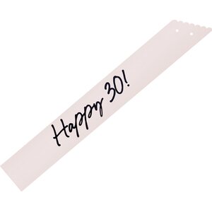 Happy 30 Sash, cream, 76 cm