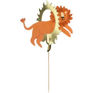 Lion Cake Topper, 16 x 16 cm, mix