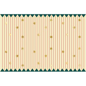 Paper Tablecloth Thin Stripes and Stars, mix, 180 x 120 cm