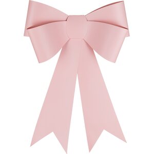 DIY decorative bow, light pink, 55x71 cm