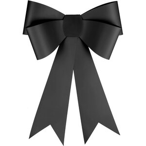 DIY decorative bow, black, 55x71 cm