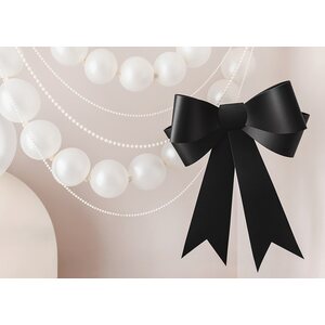 DIY decorative bow, black, 55x71 cm