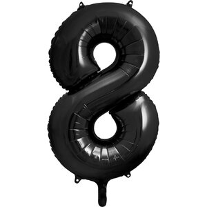 Foil Balloon Number ''8'', 86cm, black