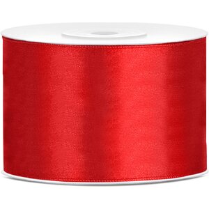 Satin Ribbon, red, 50mm/25m
