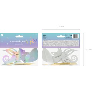 Kakunkoriste merenneito hologrammi 24,5 cm 3 kpl/pkt