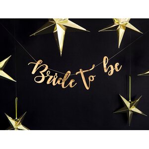 Kirjainköynnös Bride to be kulta 80 x 19 cm
