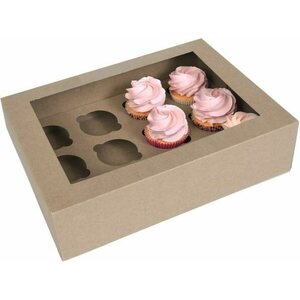 House Of Marie muffinsilaatikko 12 koloa, kraft 2 kpl/pkt