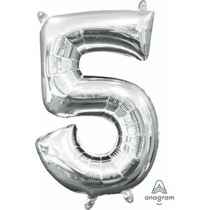 Air inflated mini number foil balloons